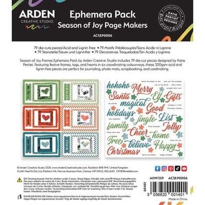 Arden Creative Studio Katie Pertiet Season of Joy Page Makers - Ephemera Pack