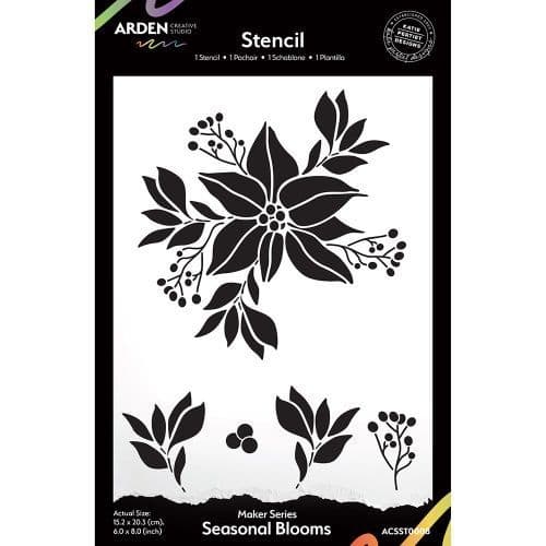 Arden Creative Studio Katie Pertiet Season of Joy  Stencil - Seasonal Blooms
