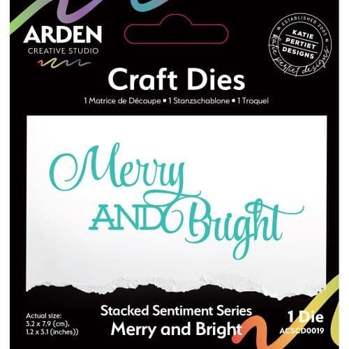 Arden Creative Studio Katie Pertiet Sentiment Series Stacked Die - Merry and Bright