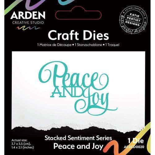 Arden Creative Studio Katie Pertiet Sentiment Series Stacked Die - Peace and Joy