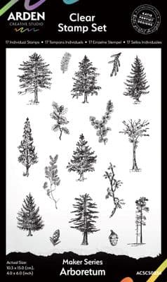 Arden Creative Studio Maker Series Arboretum 4in x 6in Stamp Set
