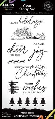 Arden Creative Studio Maker Series Cardmaker Essentials 4in x 8in Clear Stamp Set