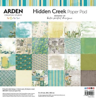 Arden Creative Studio Maker Series, Katie Pertiet, 12x12 Paper Pad - Hidden Creek