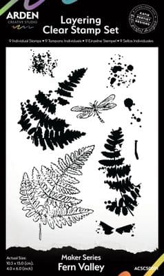 Arden Creative Studio Maker Series, Katie Pertiet, Clear Stamp Set - Fern Valley