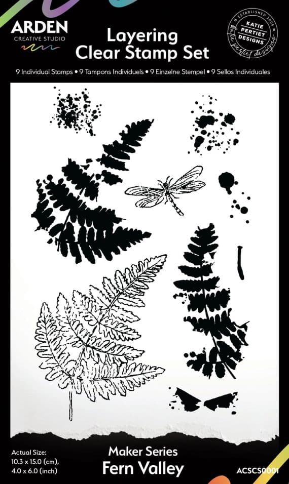 Arden Creative Studio Maker Series, Katie Pertiet, Clear Stamp Set - Fern Valley
