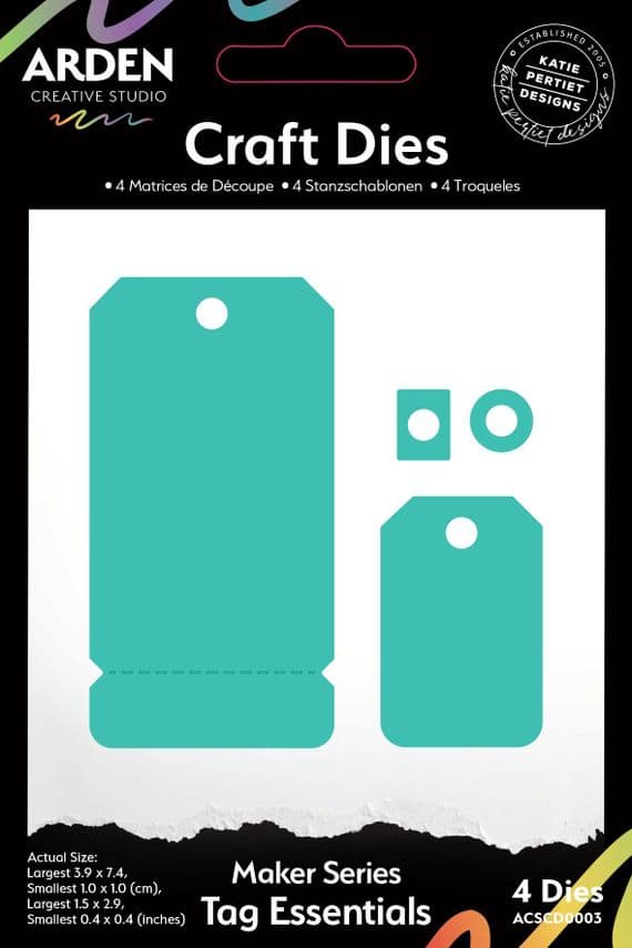 Arden Creative Studio Maker Series, Katie Pertiet, Craft Die Set - Tag Essentials