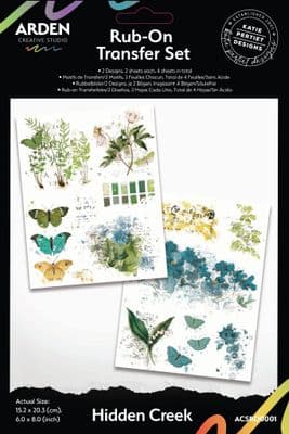 Arden Creative Studio Maker Series, Katie Pertiet, Rub-On Transfer Set - Hidden Creek