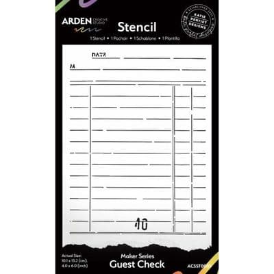 Arden Creative Studio Maker Series, Katie Pertiet, Stencil - Guest Check