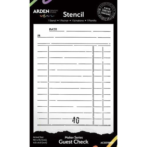 Arden Creative Studio Maker Series, Katie Pertiet, Stencil - Guest Check