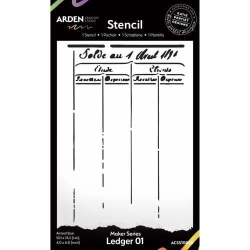 Arden Creative Studio Maker Series, Katie Pertiet, Stencil - Ledger 01