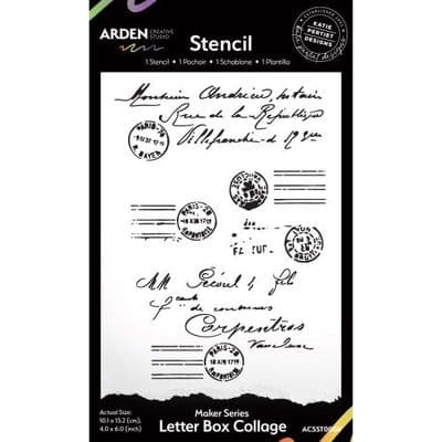 Arden Creative Studio Maker Series, Katie Pertiet, Stencil - Letter Box Collage