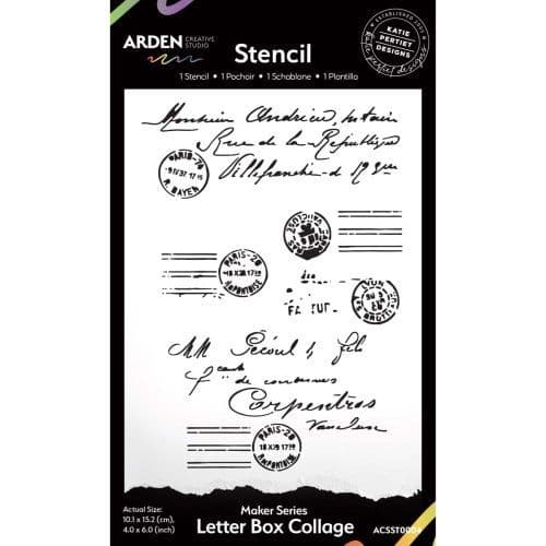 Arden Creative Studio Maker Series, Katie Pertiet, Stencil - Letter Box Collage