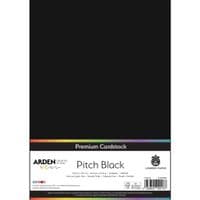 Arden Creative Studio Premium Cardstock Pitch Black A4 225gsm 20 Pack