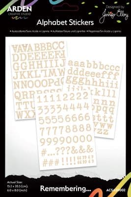Arden Creative Studio Remembering... Alphabet Stickers