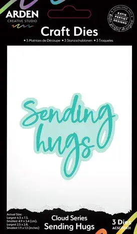 Arden Creative Studio -Sentiment Cloud Series Craft Die Set Sending Hugs