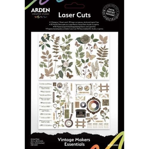 Arden Creative Studio Vintage Maker Essentials, Katie Pertiet, Laser Cuts