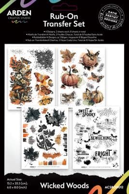 Arden Creative Studio Wicked Woods 6in x 8in Rub-On Transfer Set