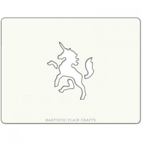 Artistic Flair - Cake Stencil - Unicorn Silhouette