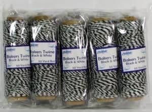 BT005 Bakers Twine Set 1 Roll 50yds - Black/White