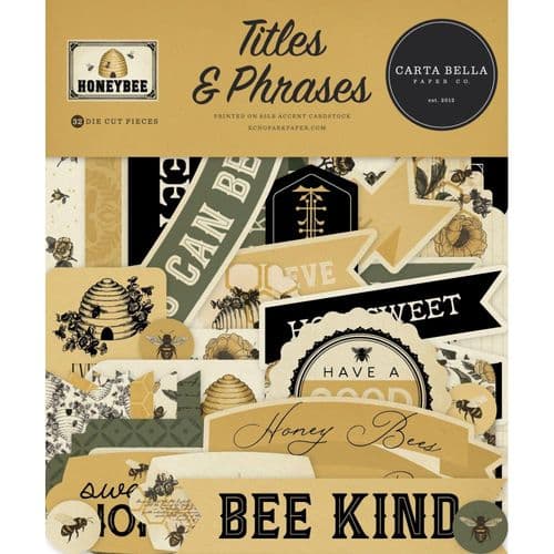 Carta Bella - Honey Bee Cardstock Ephemera Titles & Phrases