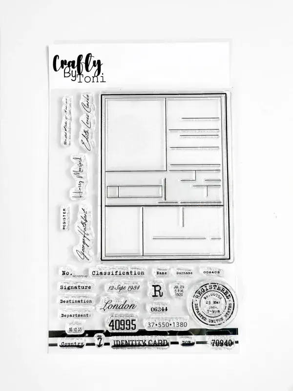 CBT0007-Crafty by Toni A6 Stamp Set Identity Card
