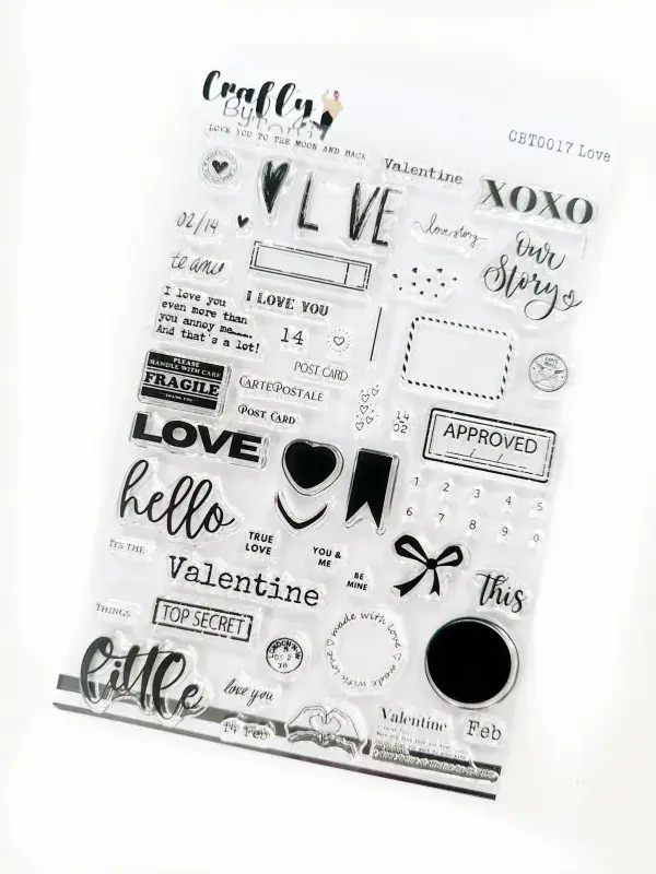 CBT0017-Crafty by Toni  A5 Stamp Set-Love