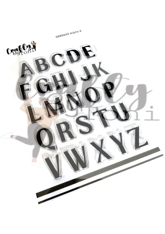 CBT0043-Crafty by Toni A5 Stamp Set - Alpha 2