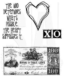 CMS006 Tim Holtz Cling Mounted Stamp Set - From The Heart