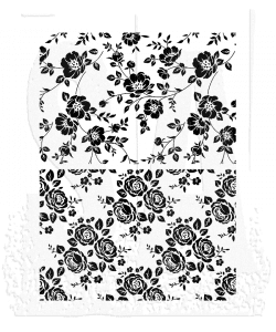 CMS298 Tim Holtz Cling Mounted Stamp Set - Vines & Roses