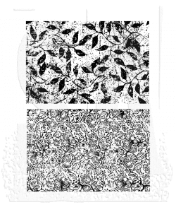 CMS327 Tim Holtz Cling Mounted Stamp Set - Botanical & Batik