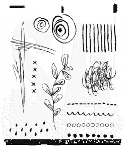 CMS363 Tim Holtz Cling Mounted Stamp Set - Media Marks 2