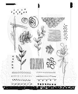 CMS364 Tim Holtz Cling Mounted Stamp Set - Mini Media Marks