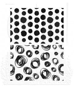 CMS382 Tim Holtz Cling Mounted Stamp Set - Dots & Circles