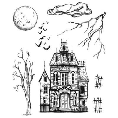 CMS408 Tim Holtz Cling Mounted Stamp Set - Sketch Manor