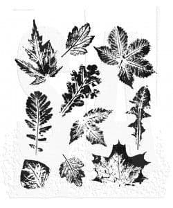 CMS450 Tim Holtz Cling Mounted Stamp Set - Leaf Prints 2