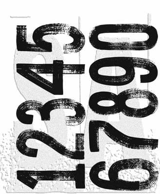 CMS483 Tim Holtz Cling Mounted Stamp Set - Paint By Number