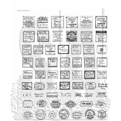 CMS493 Tim Holtz Cling Mounted Stamp Set - Curator