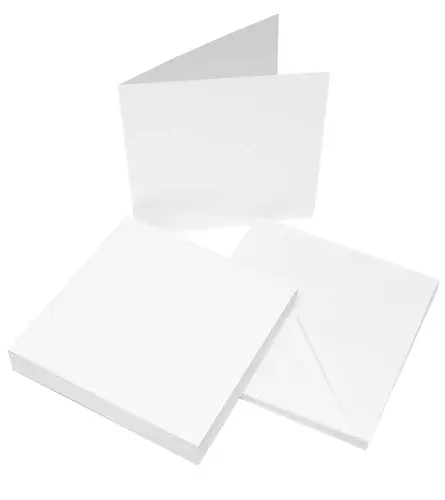 Craft UK - Cards & Enveopes 6x6 Inch White (CUK599)