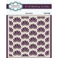 Creative Expressions - 6 in x 6 in Stencil - Seashells by Sue Wilson