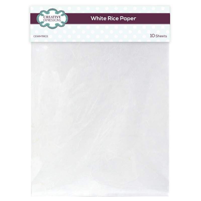 Creative Expressions - 8 in x 12 in White Rice Paper pk 10