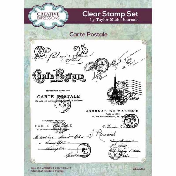 Creative Expressions - Clear Stamp Set by Taylor Made Journals - Carte Postale