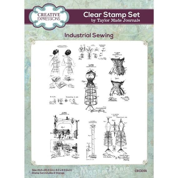 Creative Expressions - Clear Stamp Set by Taylor Made Journals - Industrial Sewing