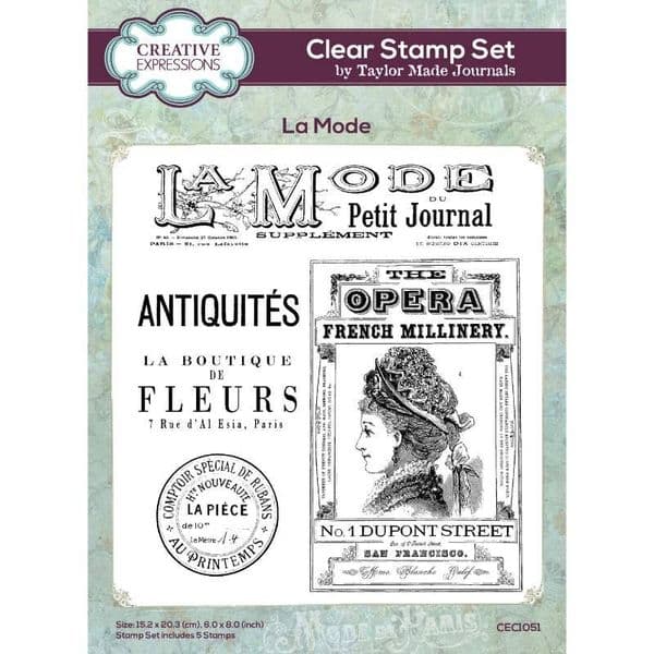 Creative Expressions - Clear Stamp Set by Taylor Made Journals - La Mode