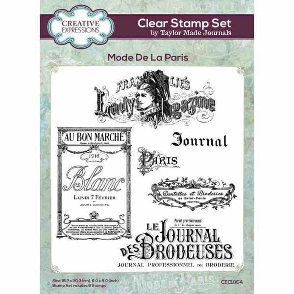 Creative Expressions - Clear Stamp Set by Taylor Made Journals - Mode De La Paris