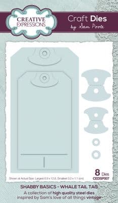 Creative Expressions - Craft Dies - Shabby Basics - Whale Tail Tag By Sam Poole
