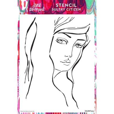 Creative Expressions Jane Davenport Sultry Citizen 8 in x 12 in Stencil