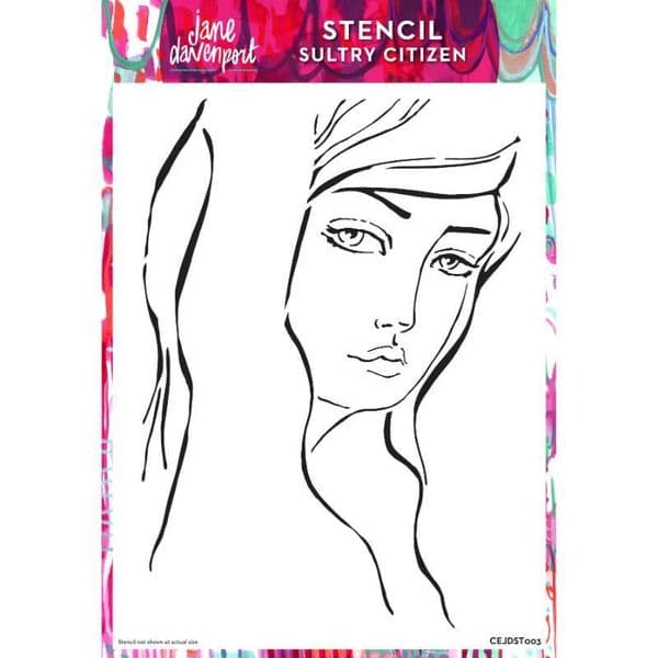 Creative Expressions Jane Davenport Sultry Citizen 8 in x 12 in Stencil