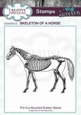 Creative Expressions - Rubber Stamp by Andy Skinner - Skeleton of a Horse