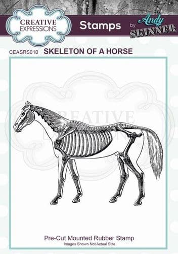 Creative Expressions - Rubber Stamp by Andy Skinner - Skeleton of a Horse