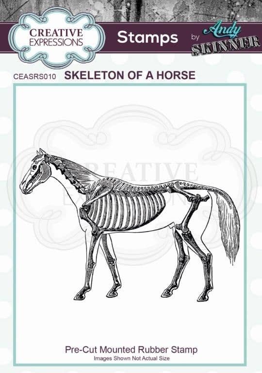 Creative Expressions - Rubber Stamp by Andy Skinner - Skeleton of a Horse